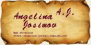 Angelina Josimov vizit kartica